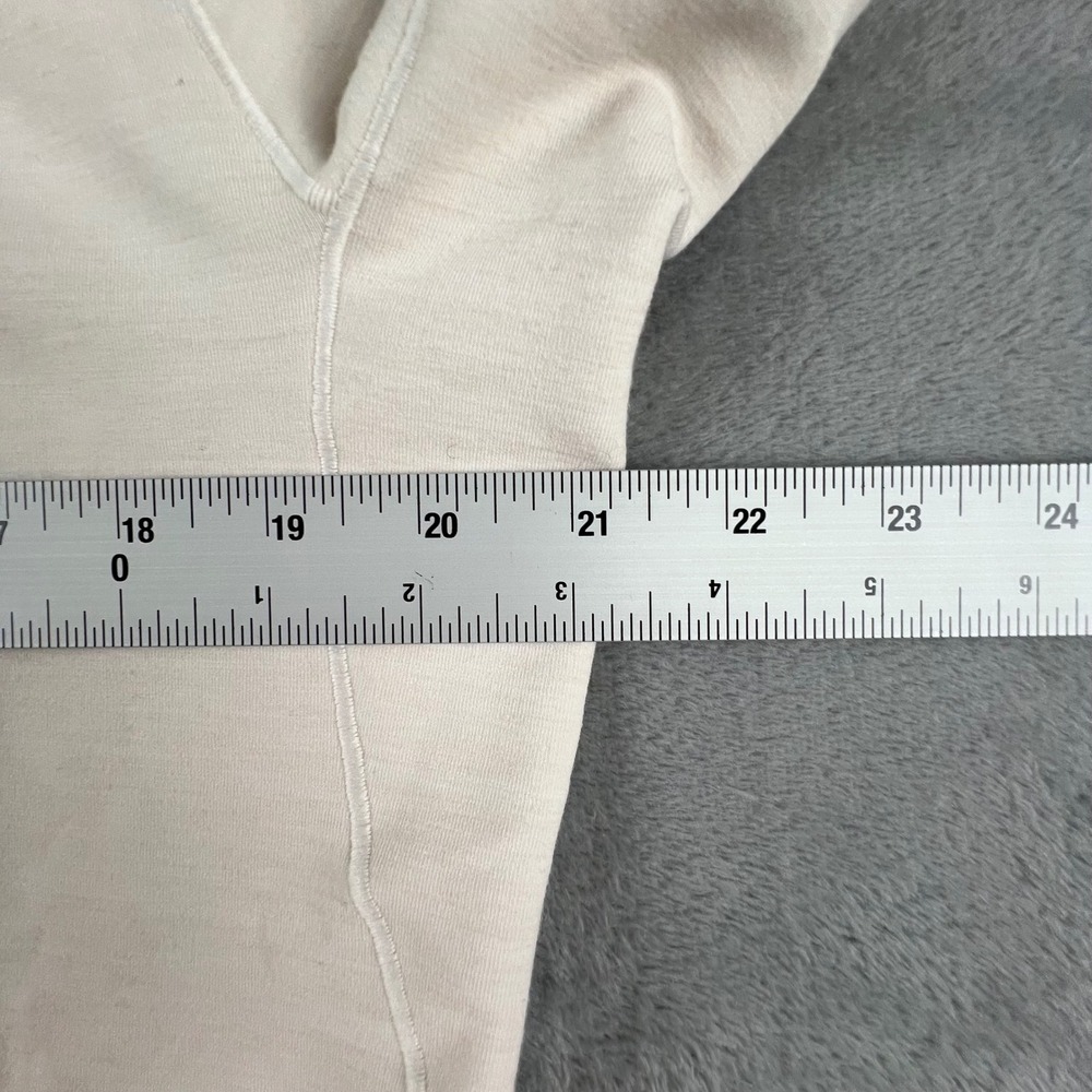 ALWRLD Mens Cream Full Zip Hoodie Wool Blend Jacket Athletic Fleece Size Medium - Picture 14 of 16